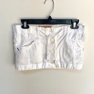 Vintage Y2K TRF Summer White Mini Skirt